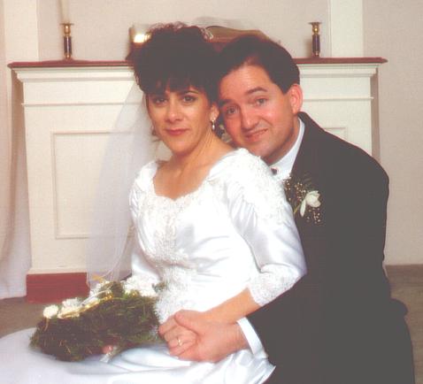 Mark and Bobbi at the First Congregational Church, on Saturday, December 14, 1996